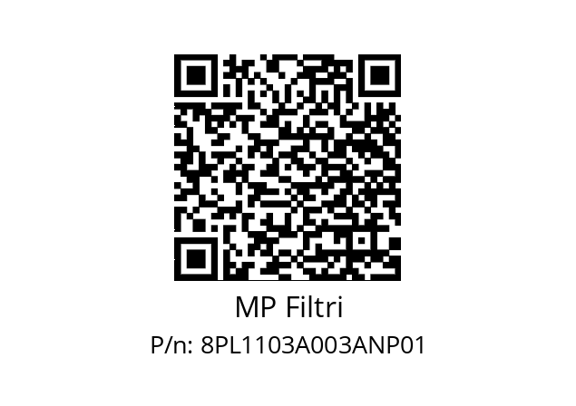  PL-110-3-A03-A-N-P01 MP Filtri 8PL1103A003ANP01