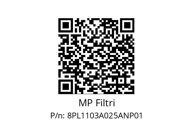  PL-110-3-A25-A-N-P01 MP Filtri 8PL1103A025ANP01