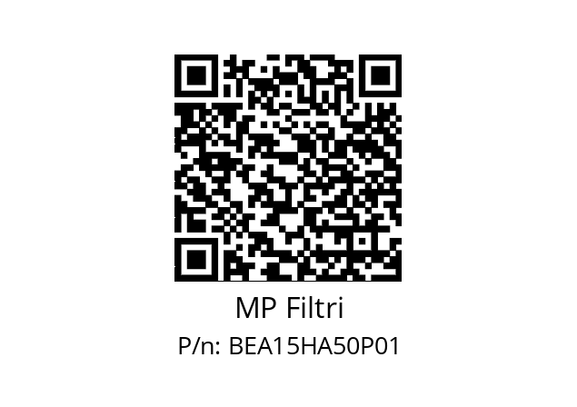  BE-A-15-H-A-50-P01 MP Filtri BEA15HA50P01