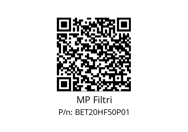  BE-T-20-H-F-50-P01 MP Filtri BET20HF50P01