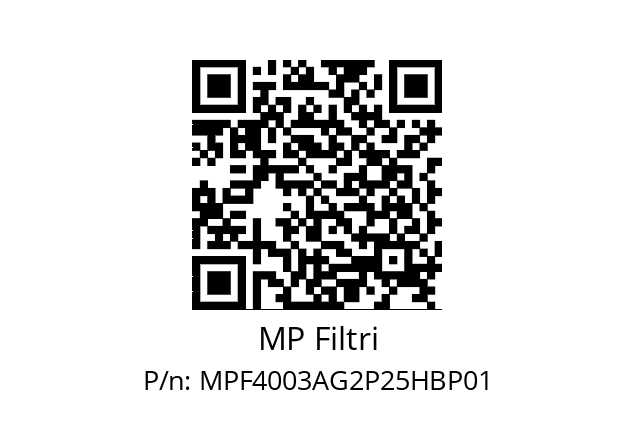   MP Filtri MPF4003AG2P25HBP01