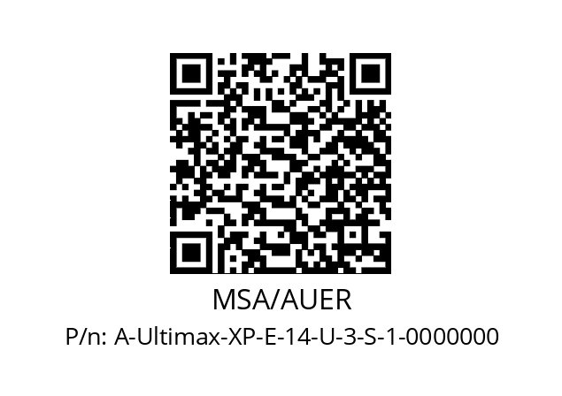   MSA/AUER A-Ultimax-XP-E-14-U-3-S-1-0000000