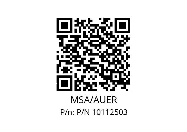   MSA/AUER P/N 10112503