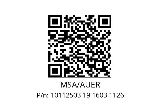   MSA/AUER 10112503 19 1603 1126