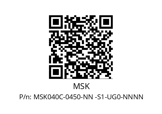   MSK MSK040C-0450-NN -S1-UG0-NNNN