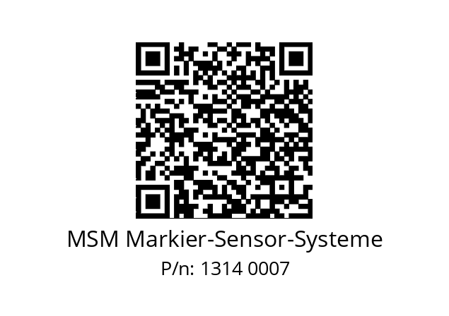   MSM Markier-Sensor-Systeme 1314 0007