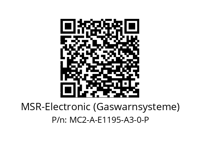   MSR-Electronic (Gaswarnsysteme) MC2-A-E1195-A3-0-P