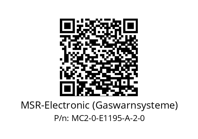   MSR-Electronic (Gaswarnsysteme) MC2-0-E1195-A-2-0