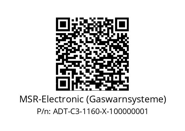   MSR-Electronic (Gaswarnsysteme) ADT-C3-1160-X-100000001