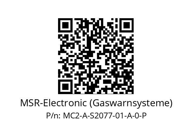   MSR-Electronic (Gaswarnsysteme) MC2-A-S2077-01-A-0-P