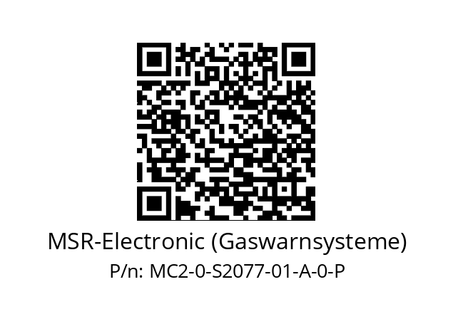   MSR-Electronic (Gaswarnsysteme) MC2-0-S2077-01-A-0-P