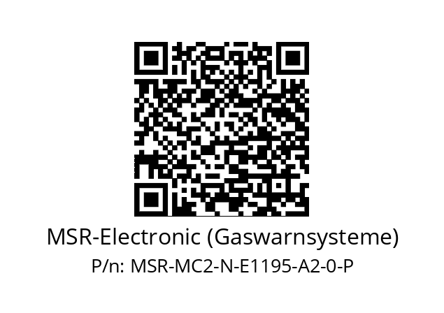   MSR-Electronic (Gaswarnsysteme) MSR-MC2-N-E1195-A2-0-P