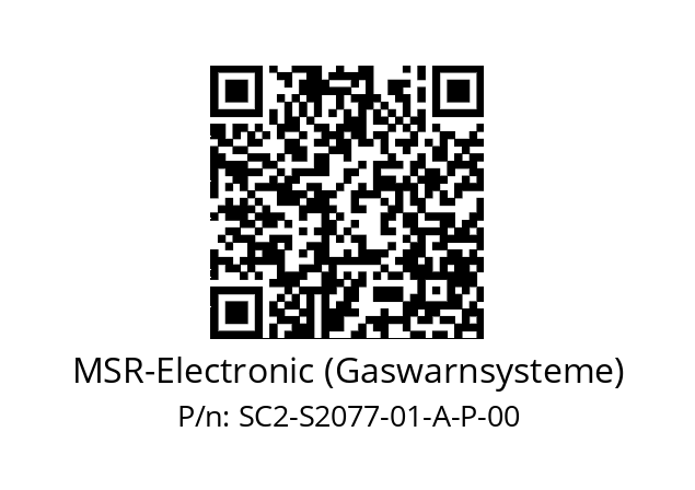   MSR-Electronic (Gaswarnsysteme) SC2-S2077-01-A-P-00