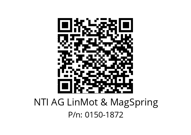  S01-72/1000 NTI AG LinMot & MagSpring 0150-1872