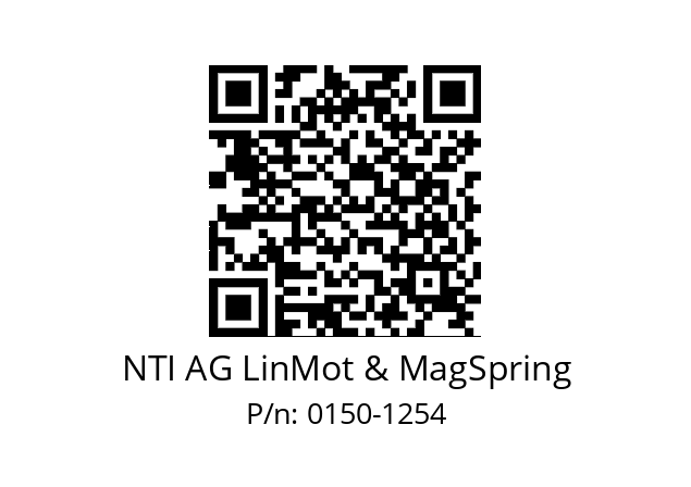   NTI AG LinMot & MagSpring 0150-1254