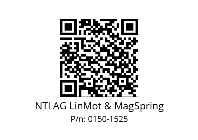   NTI AG LinMot & MagSpring 0150-1525