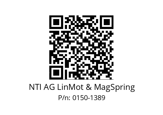   NTI AG LinMot & MagSpring 0150-1389