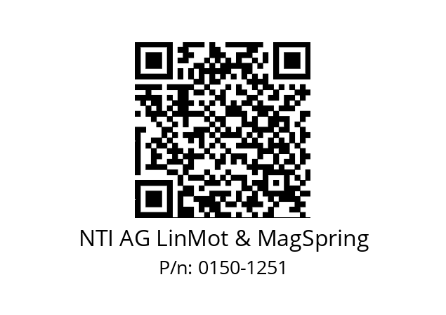   NTI AG LinMot & MagSpring 0150-1251