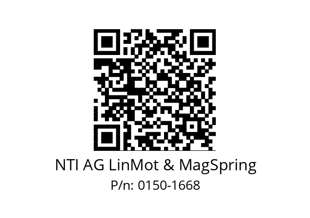   NTI AG LinMot & MagSpring 0150-1668