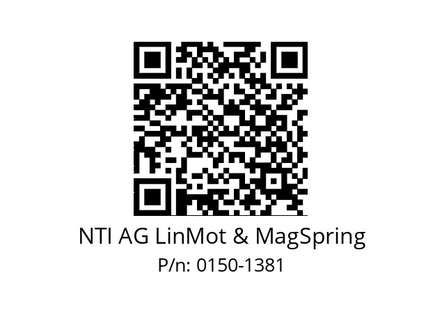   NTI AG LinMot & MagSpring 0150-1381