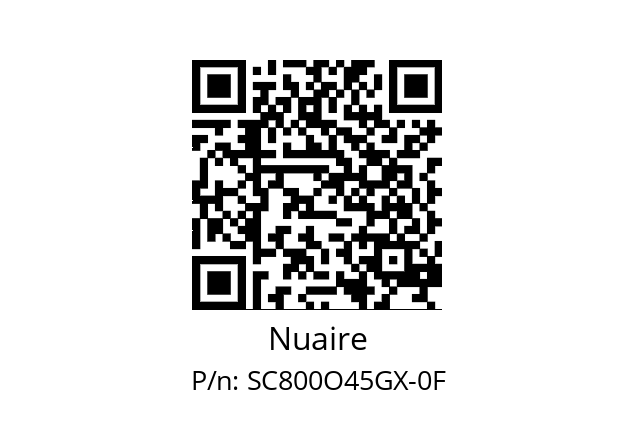   Nuaire SC800O45GX-0F