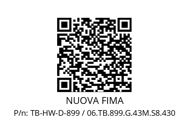   NUOVA FIMA TB-HW-D-899 / 06.TB.899.G.43M.S8.430