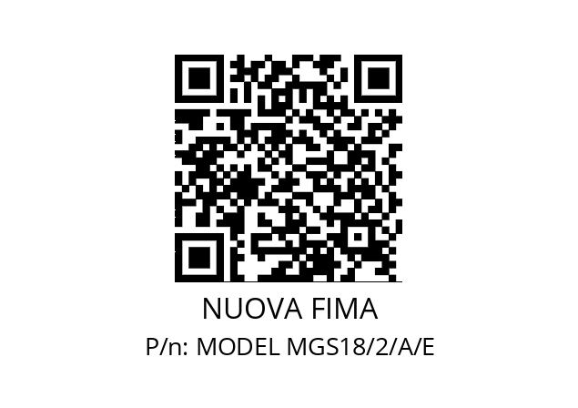   NUOVA FIMA MODEL MGS18/2/A/E