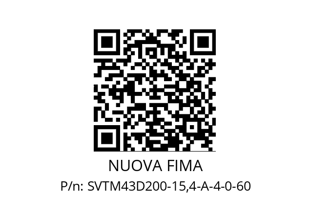   NUOVA FIMA SVTM43D200-15,4-A-4-0-60