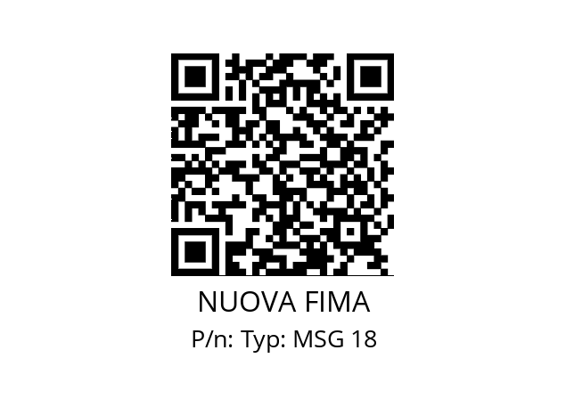   NUOVA FIMA Typ: MSG 18