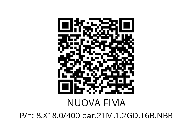   NUOVA FIMA 8.X18.0/400 bar.21M.1.2GD.T6B.NBR