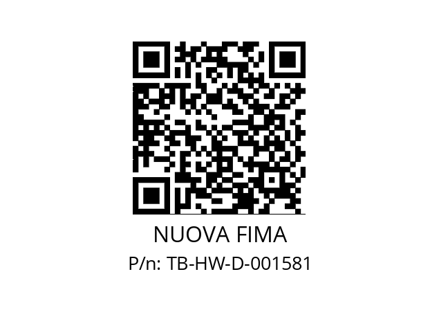   NUOVA FIMA TB-HW-D-001581