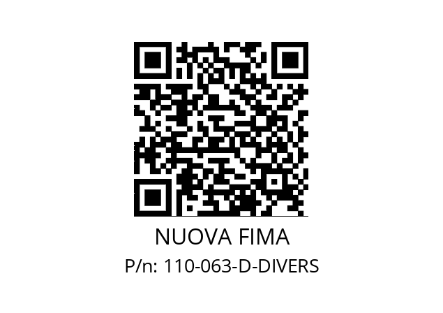   NUOVA FIMA 110-063-D-DIVERS