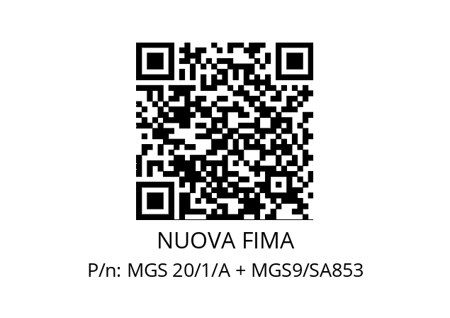   NUOVA FIMA MGS 20/1/A + MGS9/SA853