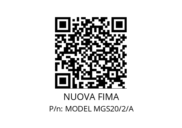   NUOVA FIMA MODEL MGS20/2/A