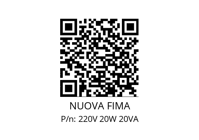   NUOVA FIMA 220V 20W 20VA