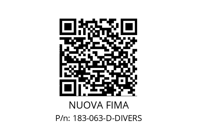   NUOVA FIMA 183-063-D-DIVERS