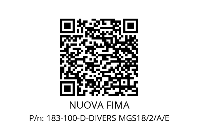   NUOVA FIMA 183-100-D-DIVERS MGS18/2/A/E