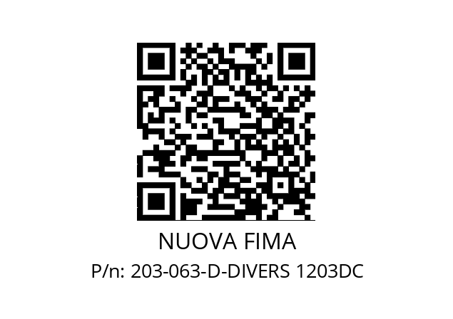   NUOVA FIMA 203-063-D-DIVERS 1203DC