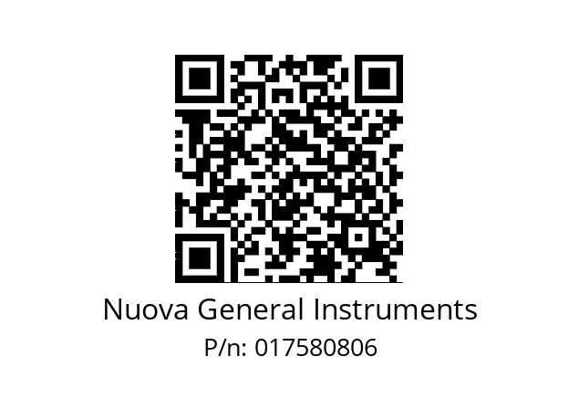   Nuova General Instruments 017580806