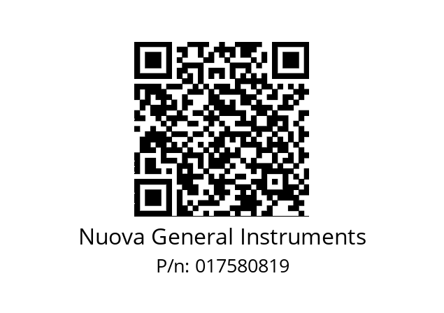   Nuova General Instruments 017580819