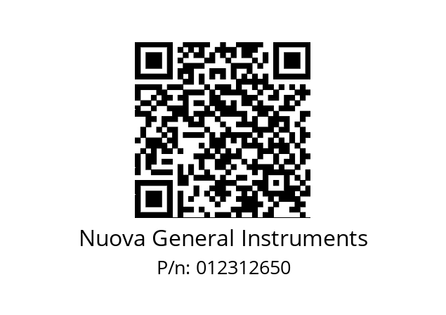   Nuova General Instruments 012312650