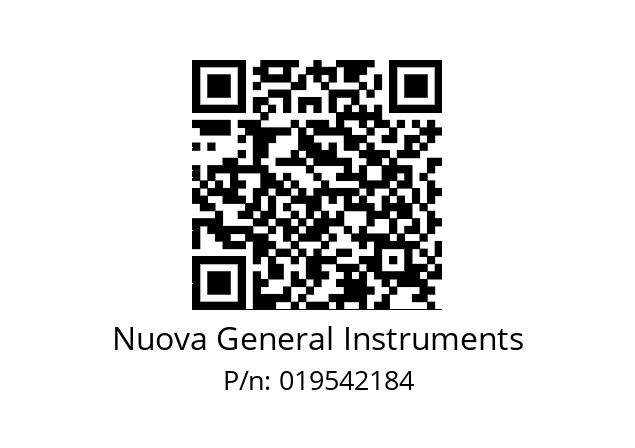   Nuova General Instruments 019542184