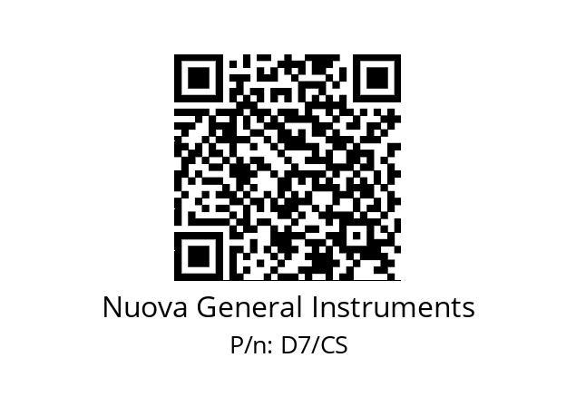   Nuova General Instruments D7/CS