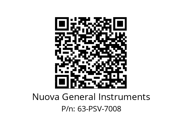   Nuova General Instruments 63-PSV-7008