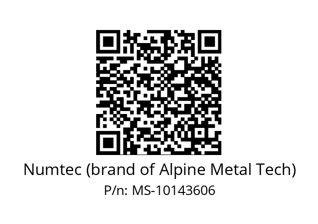   Numtec (brand of Alpine Metal Tech) MS-10143606