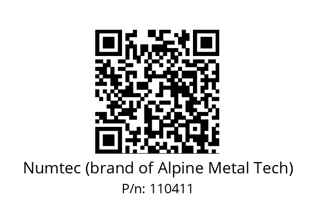   Numtec (brand of Alpine Metal Tech) 110411