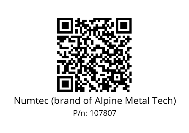   Numtec (brand of Alpine Metal Tech) 107807