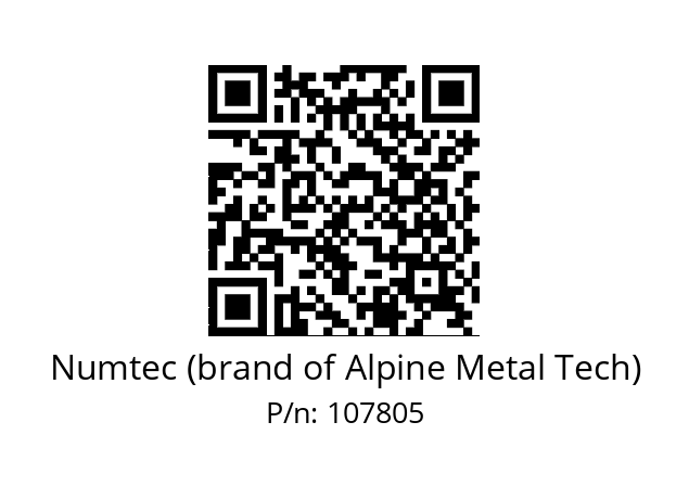   Numtec (brand of Alpine Metal Tech) 107805