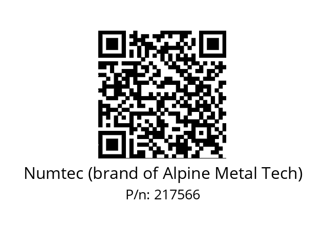   Numtec (brand of Alpine Metal Tech) 217566