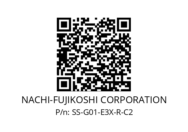   NACHI-FUJIKOSHI CORPORATION SS-G01-E3X-R-C2